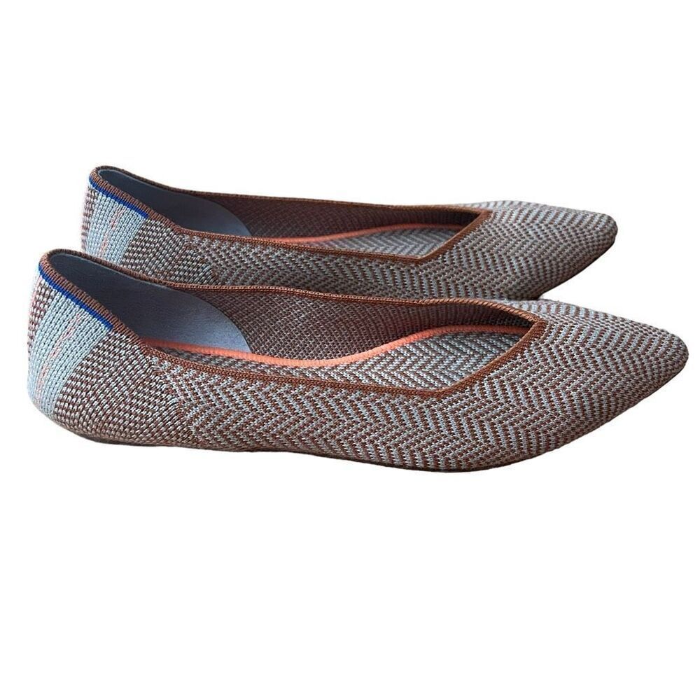 Rothy’s The Point Ballet Flats Camel Heringbone Rare Size 8 - Picture 4 of 10